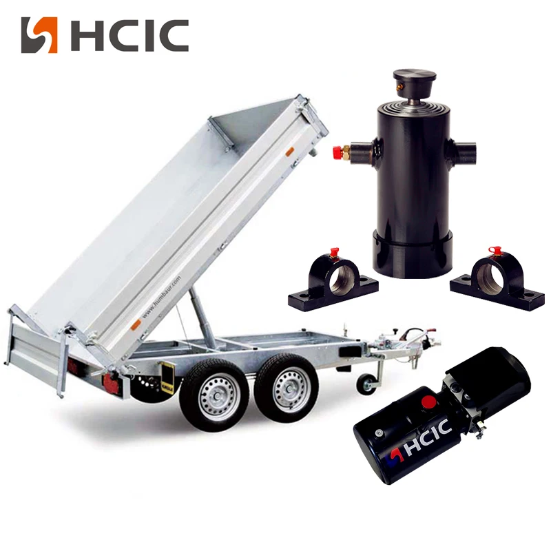 Gato hidráulico autónomo para remolque de 12 toneladas con unidad de alimentación integrada de 12 V CC