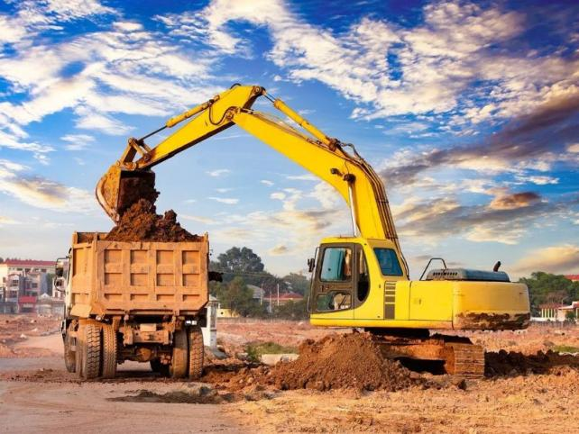 Cilindros hidráulicos en maquinaria de construcción