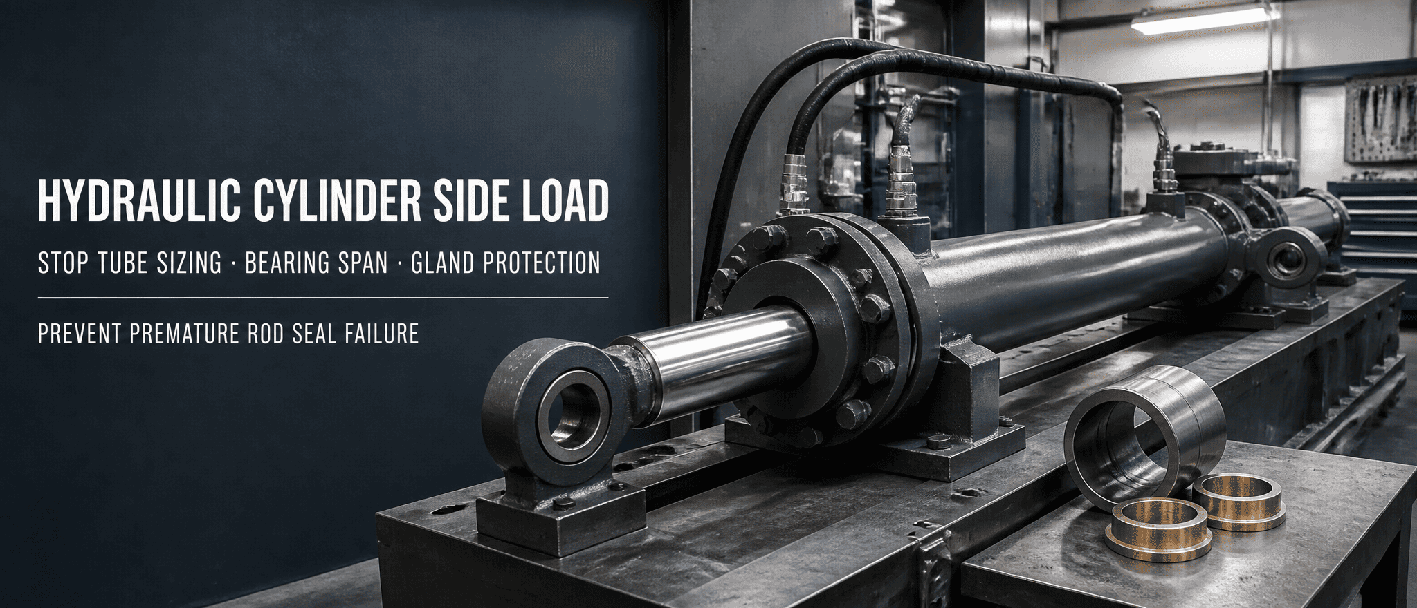 Dimensionamiento del tubo de tope y carga lateral del cilindro hidráulico: cómo los ingenieros OEM eliminan el desgaste del prensaestopas y la explosión del sello