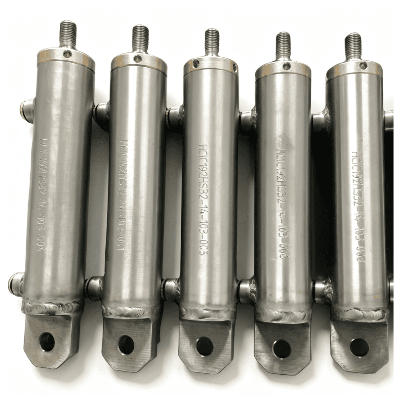 Cilindro hidráulico de acero inoxidable 316L