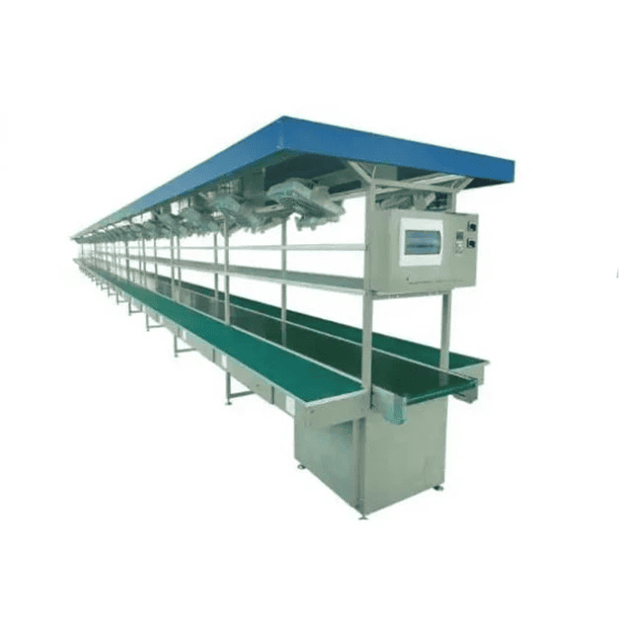 Línea de ensamblaje de piezas electrónicas