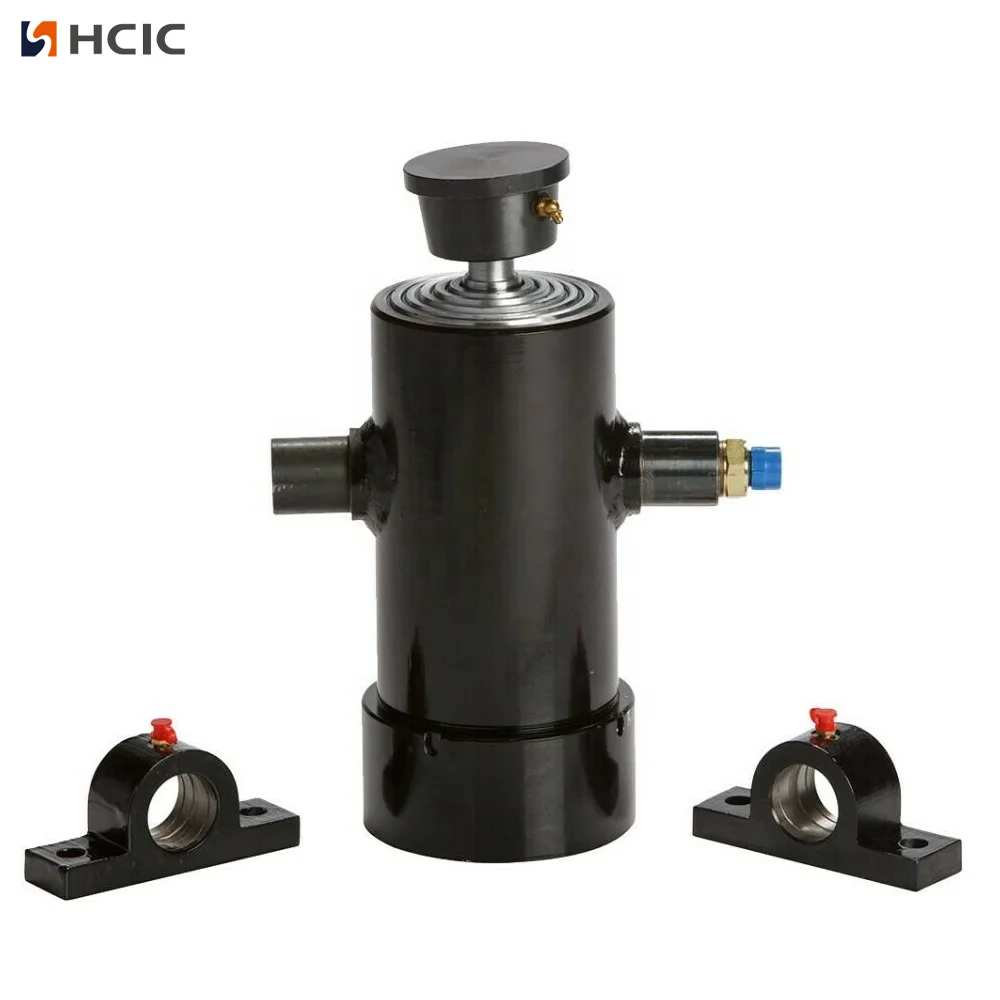 Cilindro hidráulico telescópico pequeño del chasis del remolque basculante